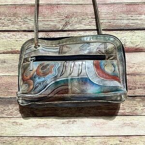 Anuschka Muilt Color Leather Crossbody